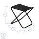 image 3 of Harbour Housewares Classic Folding Stool - Black