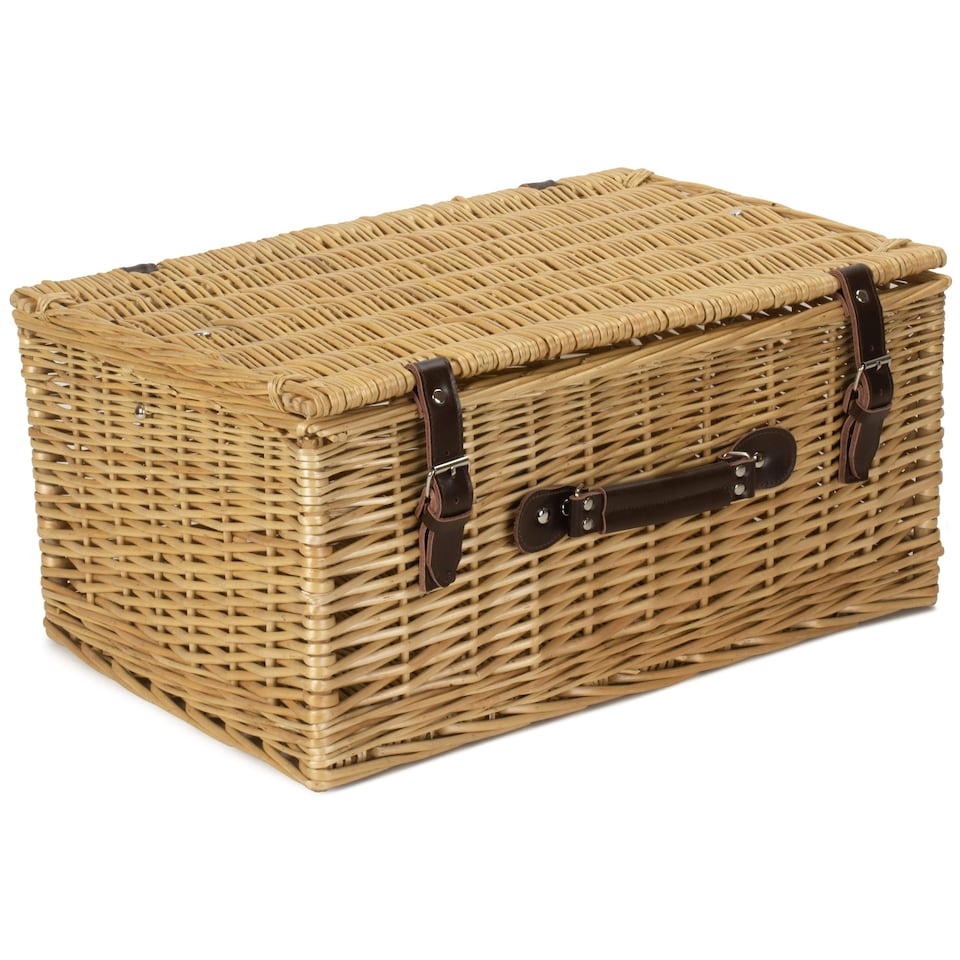 image 1 of Wicker Buff 51cm Picnic Basket Brown | Brown | One Size