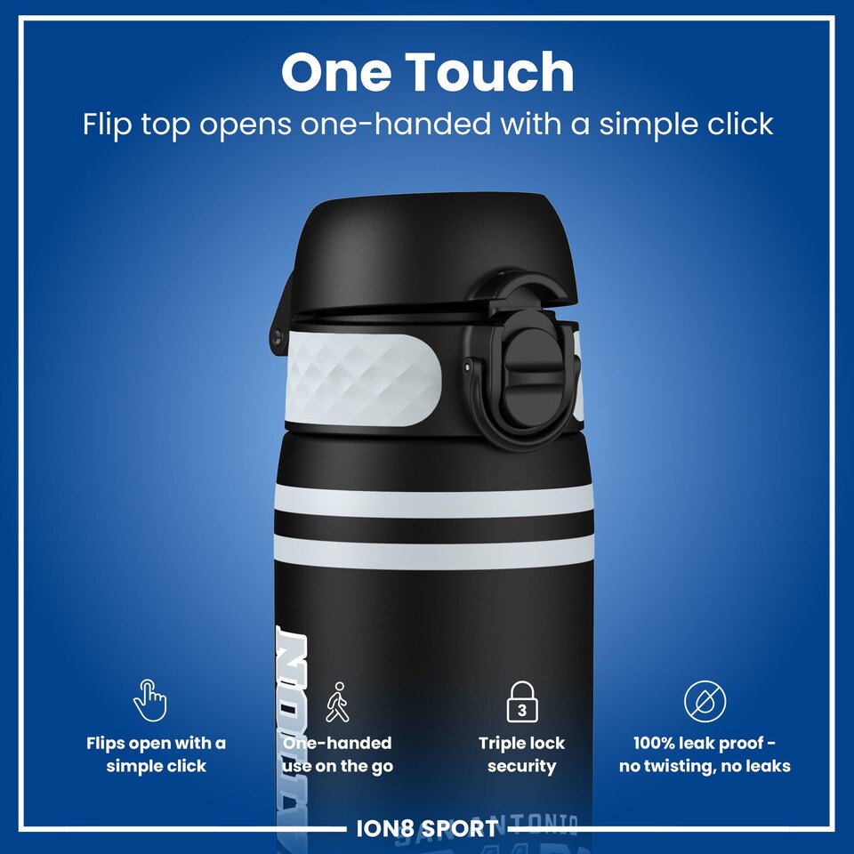 image 1 of NBA x Sport, Recyclon, 500ml (18oz) | Black | NBA Varsity SA Spurs | One Size