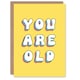 image 1 of You Are Old Fun Joke Humour Woman Her Funny Birthday Card