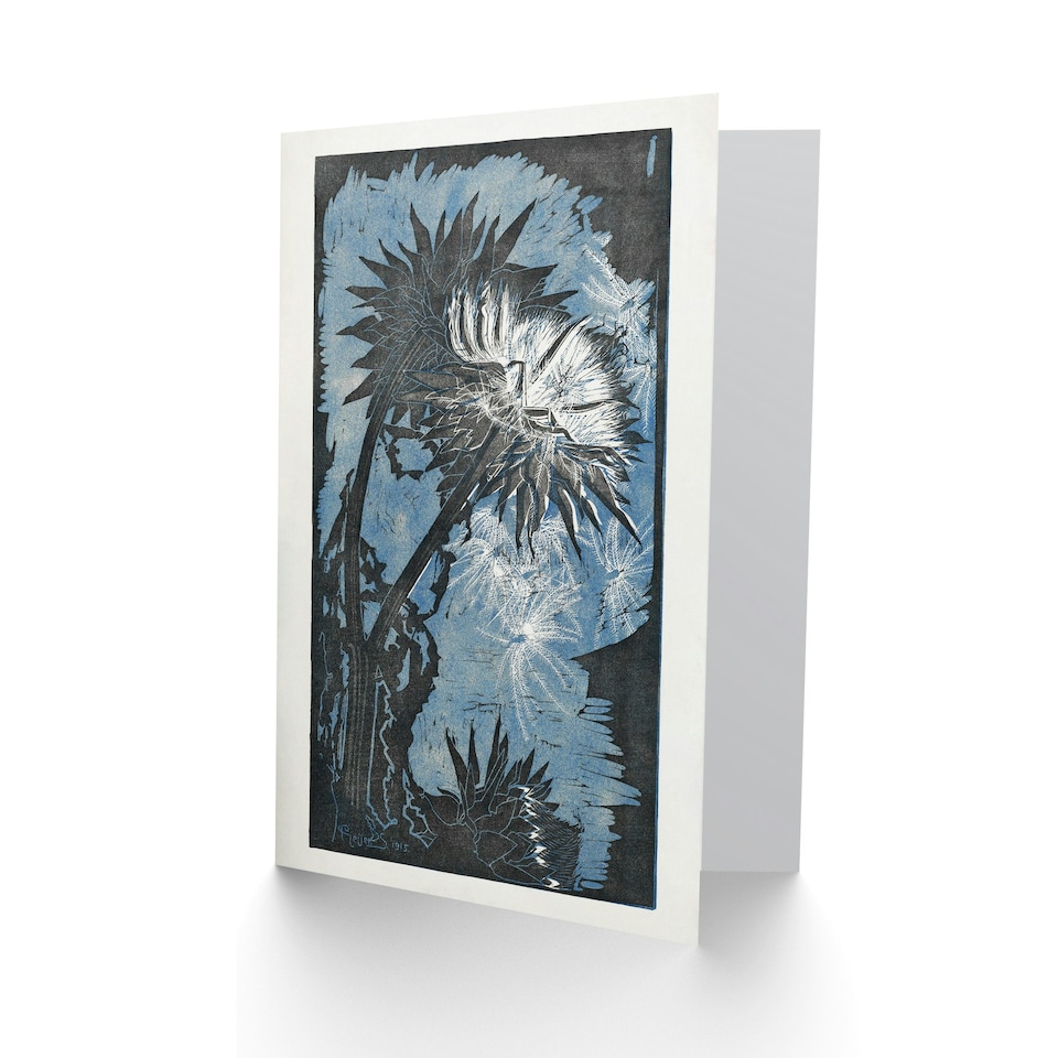 image 1 of Reijer Stolk Art Card Artichoke Flower Abstract Floral Painting