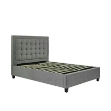 Brandon Grey Fabric Ottoman Bed And Super Ortho Orthopaedic Mattress King Size N/A