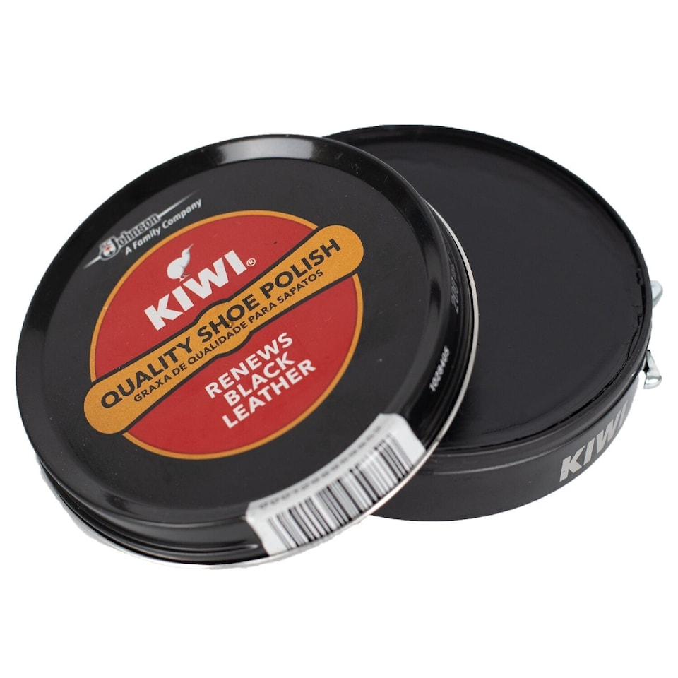 image 1 of Kiwi Black Shoe Polish Wax Tin Extra Large - For Shoe Care & Maintenance 200ml | Black