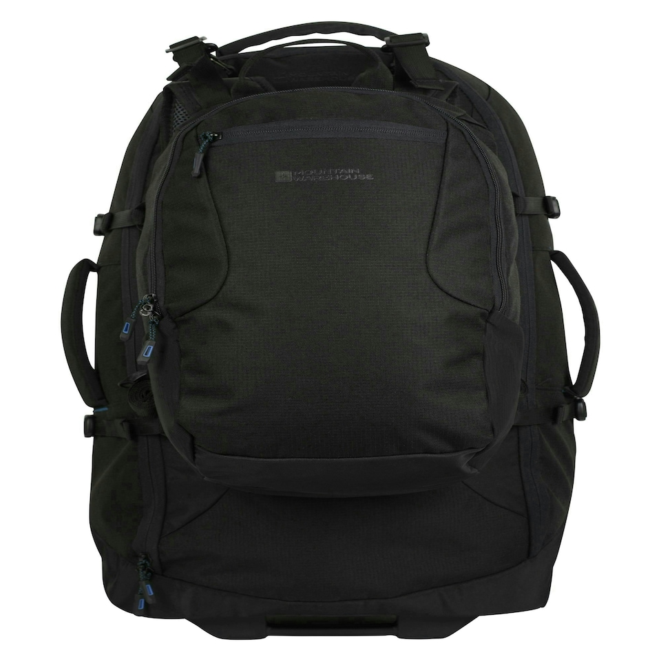 image 1 of Mountain Warehouse Wheelie 50L + 20L Rucksack Backpack Detachable Daypack Wheels Black