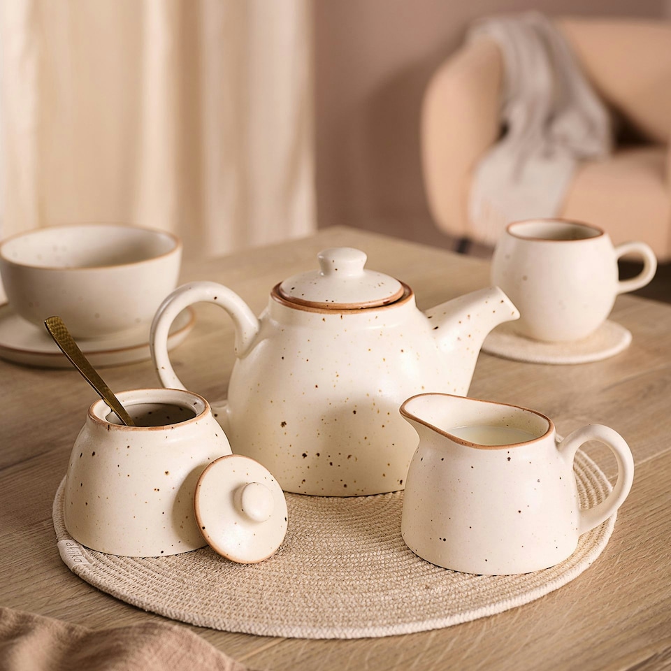 image 1 of Hestia Tea Set Containg Tea, Sugar & Milk Pots