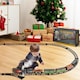 image 2 of Christmas Tree Toy Steam Train Set with Lights Sounds Christmas Train Set Electric Train Set