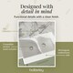 image 10 of Fireclay Kitchen Bundle - Double Bowl Stepped Weir Butler Sink, Wastes & Bridge Lever Tap, 795mm - Chrome - Balterley