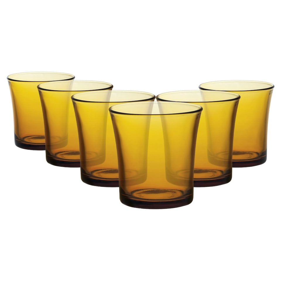 image 1 of Duralex Lys Tumbler Glasses - 210ml - Amber - Pack of 6 Clear