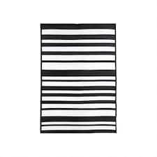 Charles Bentley Stripe 100% Weatherproof Rug Indoor/Outdoor Black 120x170cm