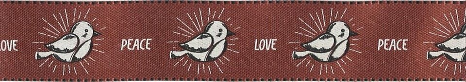 Berisfords Dusky Pink 25mm Peace Chick Ribbon for Dressmaking - per metre