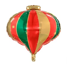 Christmas Droplet Bauble Matte Giant Helium Foil Balloon 63cm / 25 in