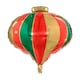 image 1 of Christmas Droplet Bauble Matte Giant Helium Foil Balloon 63cm / 25 in