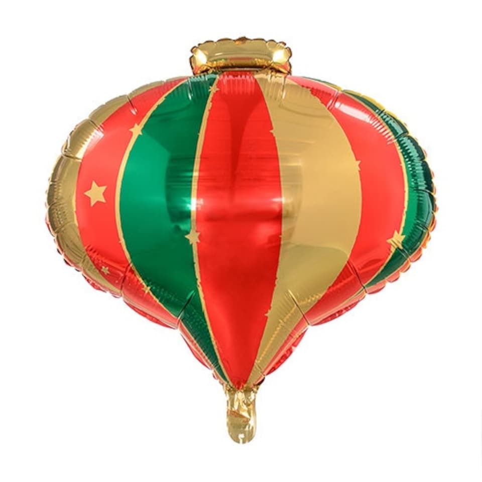 image 1 of Christmas Droplet Bauble Matte Giant Helium Foil Balloon 63cm / 25 in