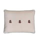 image 1 of Meg Hawkins Oblong Cushion with Wooden Buttons  - Bee White | Turquoise