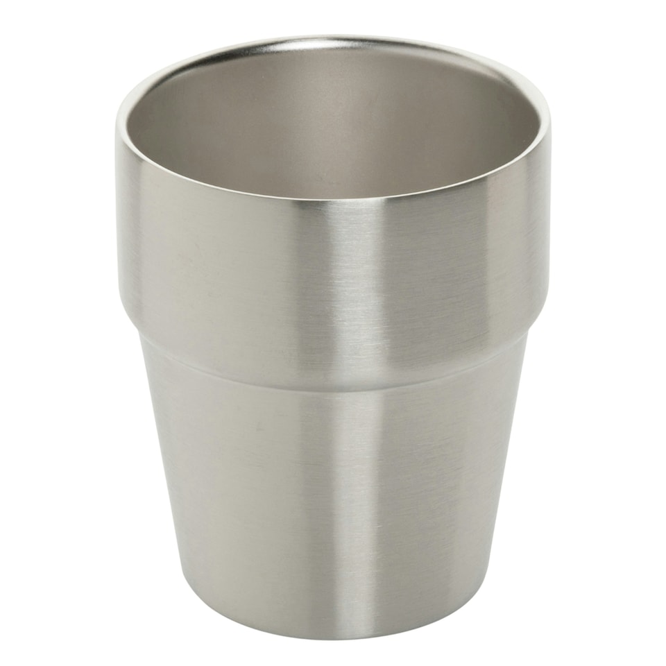 image 1 of XD Collection Clark Double Wall 300ml Cup - Silver - One Size