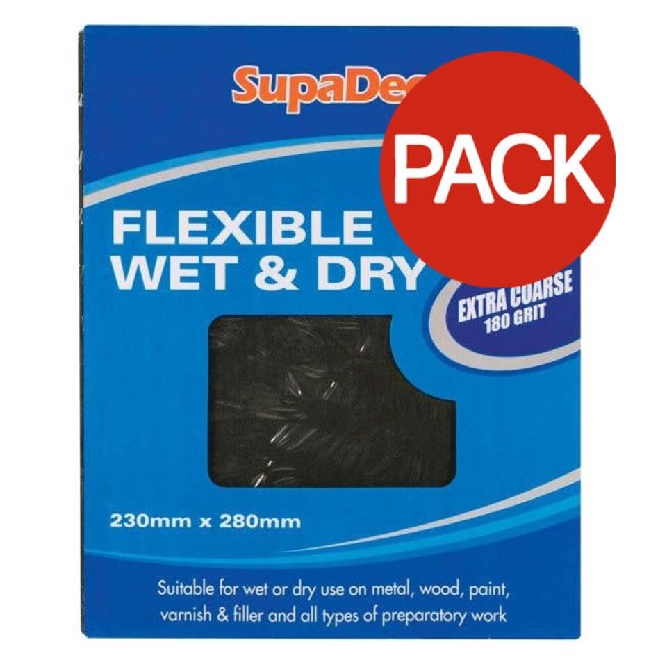 SupaDec Sandpaper (Pack of 30) - Blue/Black - 280mm x 230mm