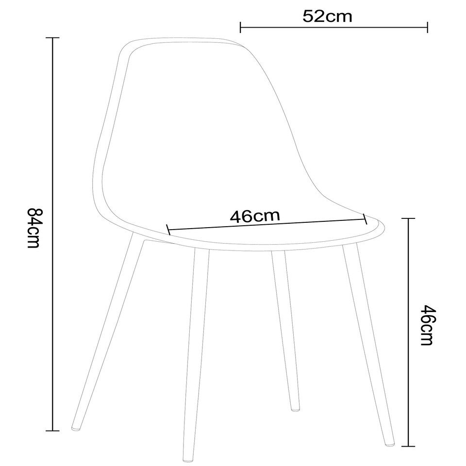 image 1 of Core Products Pair of Aspen Grey Curve Plastic Chairs - Black Metal Legs Grey