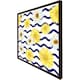 image 3 of Bright yellow flowers & zig zags (Picutre Frame) Grey | M