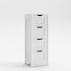 image 1 of MCC Direct 4 drawer Bathroom Storage Unit Toby White | White | White