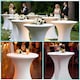 image 9 of 1pc Cocktail Spandex Tablecloth, Table Cover with Leg Pockets - 32" Round