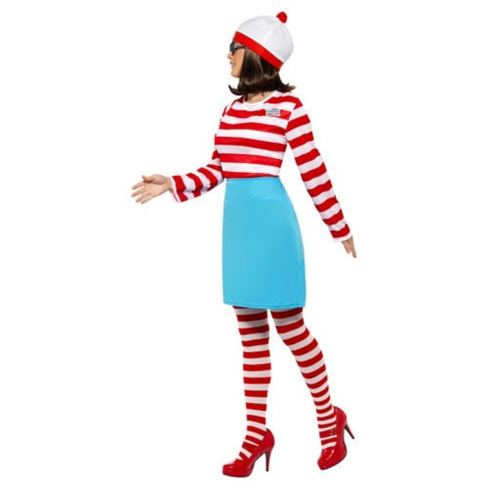 image 1 of Where's Wally? Wenda Long Sleeve Fancy Dress Costume Ladies Medium - UK 12-14 Multi | 12