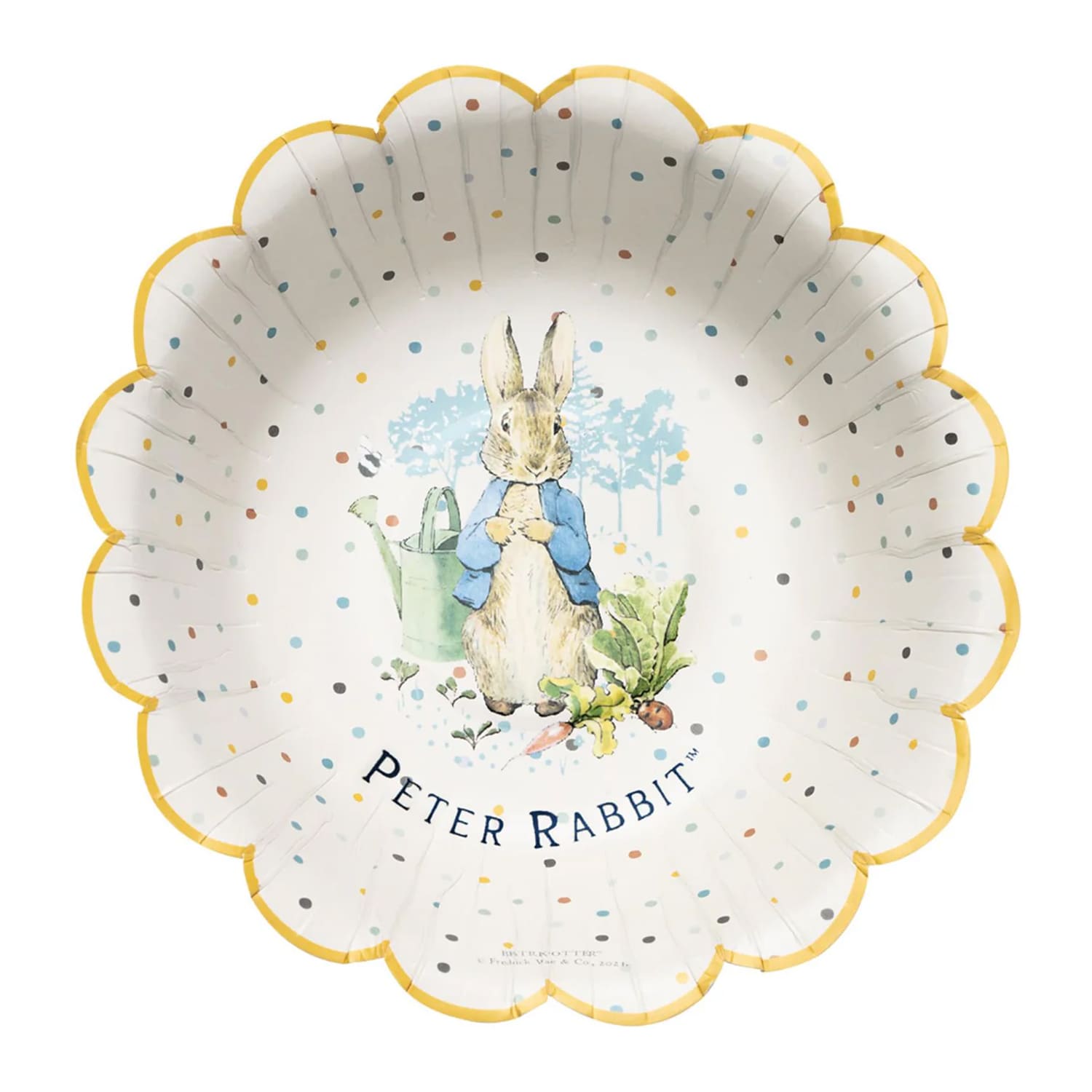 Peter Rabbit Classic Dotted Party Bowl (Pack of 8) White White/Multicoloured One Size 1