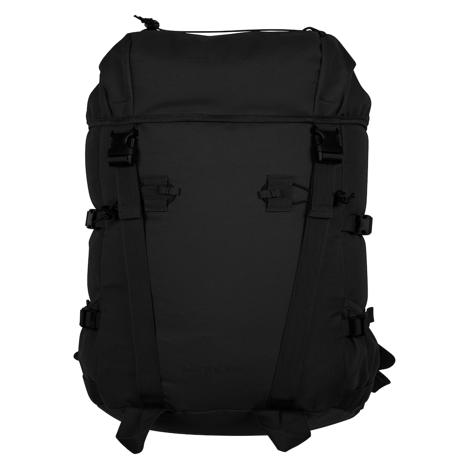 image 1 of Mountain Warehouse Large 50L Backpack Rucksack Hiking Walking Camping Bag Black