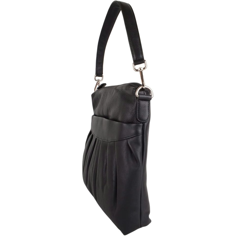 image 1 of Soft Leather Ruched Detail Detachable Strap Cross Body Shoulder Bag Red | Merlot