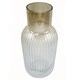 image 4 of Glass Vase Ridged Ombre Glass Vase 34cm Botanik | Brown | 34