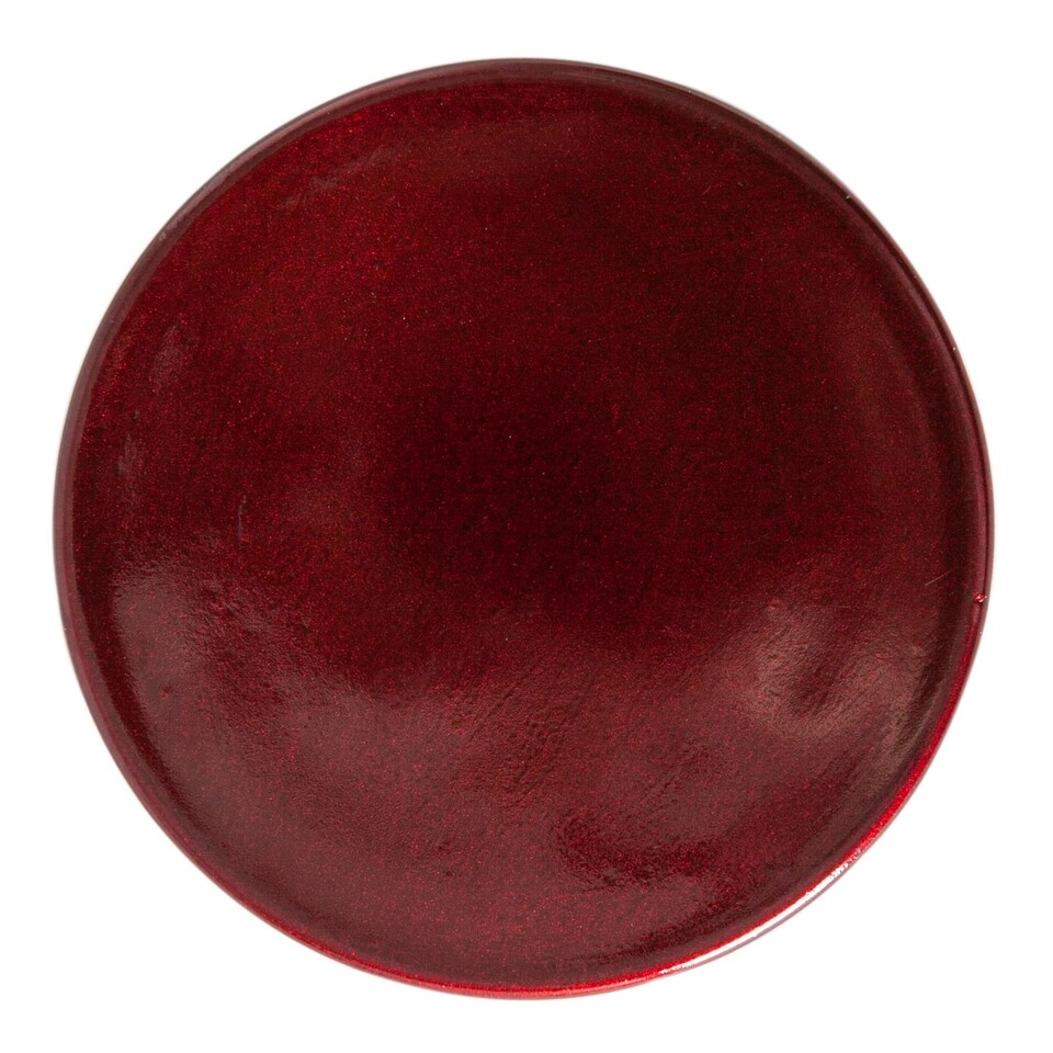 image 1 of Argon Tableware Metallic Coasters - 10cm - Dark Red - Pack of 6