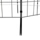 image 5 of Living and Home 10-Pcs Arched Top Iron Garden Fence Black