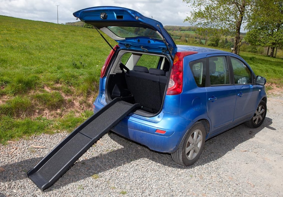image 1 of Actiaspet Folding Dog Ramp Anti Slip Lightweight Portable, Suitable for Small, Medium & Large Dogs up to 90kg Max Capacity Car Access 156cm x 40cm x 10cm