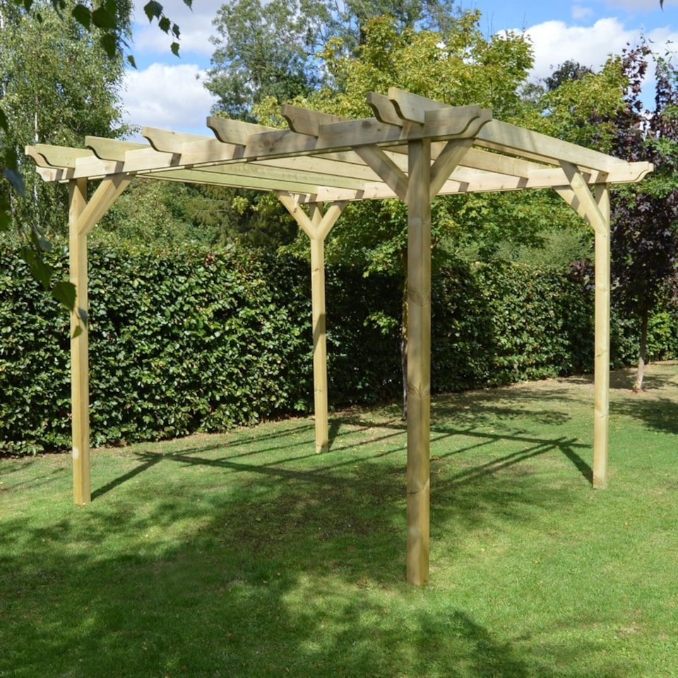 image 1 of Double Garden Pergola - Wood - L180 x W300 x H270 cm - Light Green