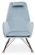 image 1 of Interiors by Premier Blue Velvet Rocking Chair,  Easy to Clean Velvet Accent Chair, High-Back & Arm Support Comfy Armchair