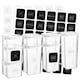 image 1 of Argon Tableware 8 Piece Food Storage Containers Set - 4 Sizes - White