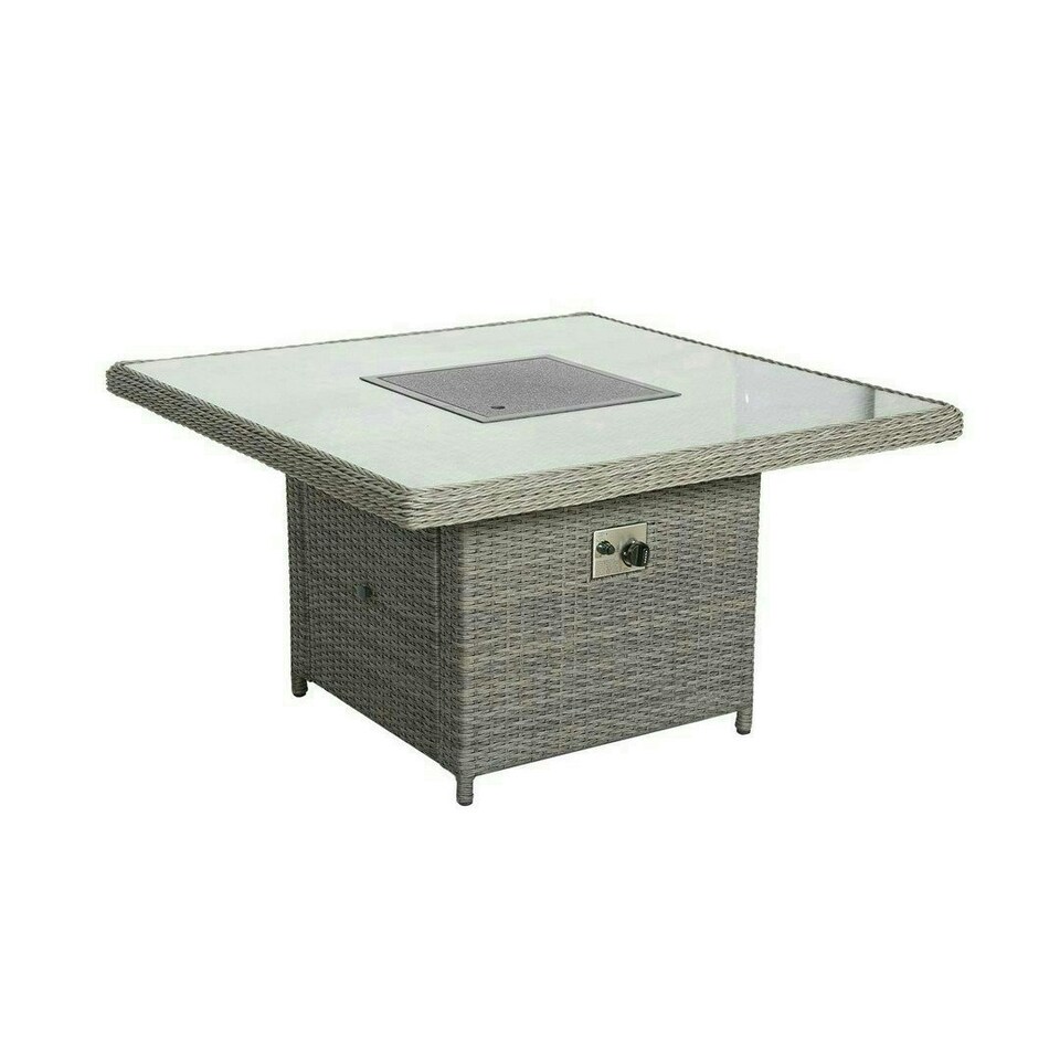 image 1 of Paris 7 Pc Modular Corner Dining Set - Synthetic Rattan - H68 x W120 x L120 cm - Grey