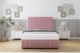 image 2 of Sloomy Kingsley Pink Plush Divan Bed Base No Drawers With 26 Inch Strutted Headboard & 12 Inch Matching Footboard | Pink | Pink | Small Single | 1