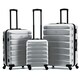 image 6 of Flight Knight Suitcase Set, Large Suitcase, Extra Large Suitcase, Cabin Suitcase 55x40x20cm - 60+ Airlines Approved - EasyJet, Jet2, Ryanair Priority Carry On | Silver | Silver | Large
