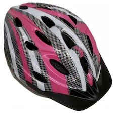 Sport Direct Bicycle Bike Adult Helmet 55-58cm Pink/Graphite/White Silver | M