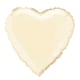 image 1 of Ivory Solid Heart Foil Balloon 18"