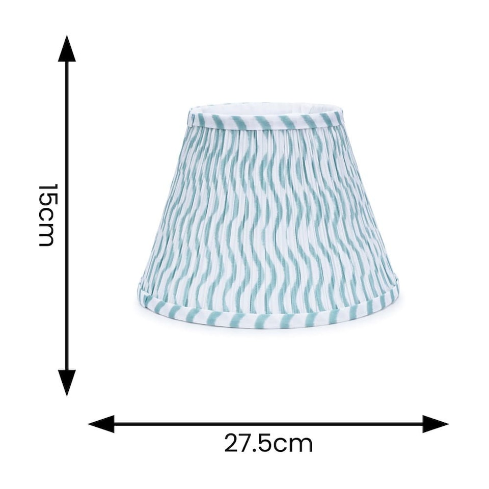 image 1 of ValueLights Riza Tapered Green Arrow Fabric Pleat Small Lamp Shade | Green