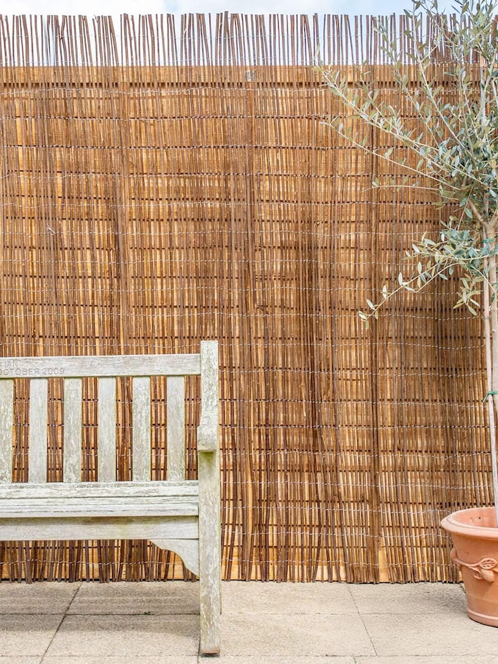 image 1 of Papillon Willow Garden Fence Screening Roll Privacy Border W4m x H1.8m | Brown | Brown