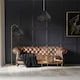 image 7 of Traditional Victorian Empire Lamp Shade in Jet Black Velvet with Long Tassels | Black | Black | 1