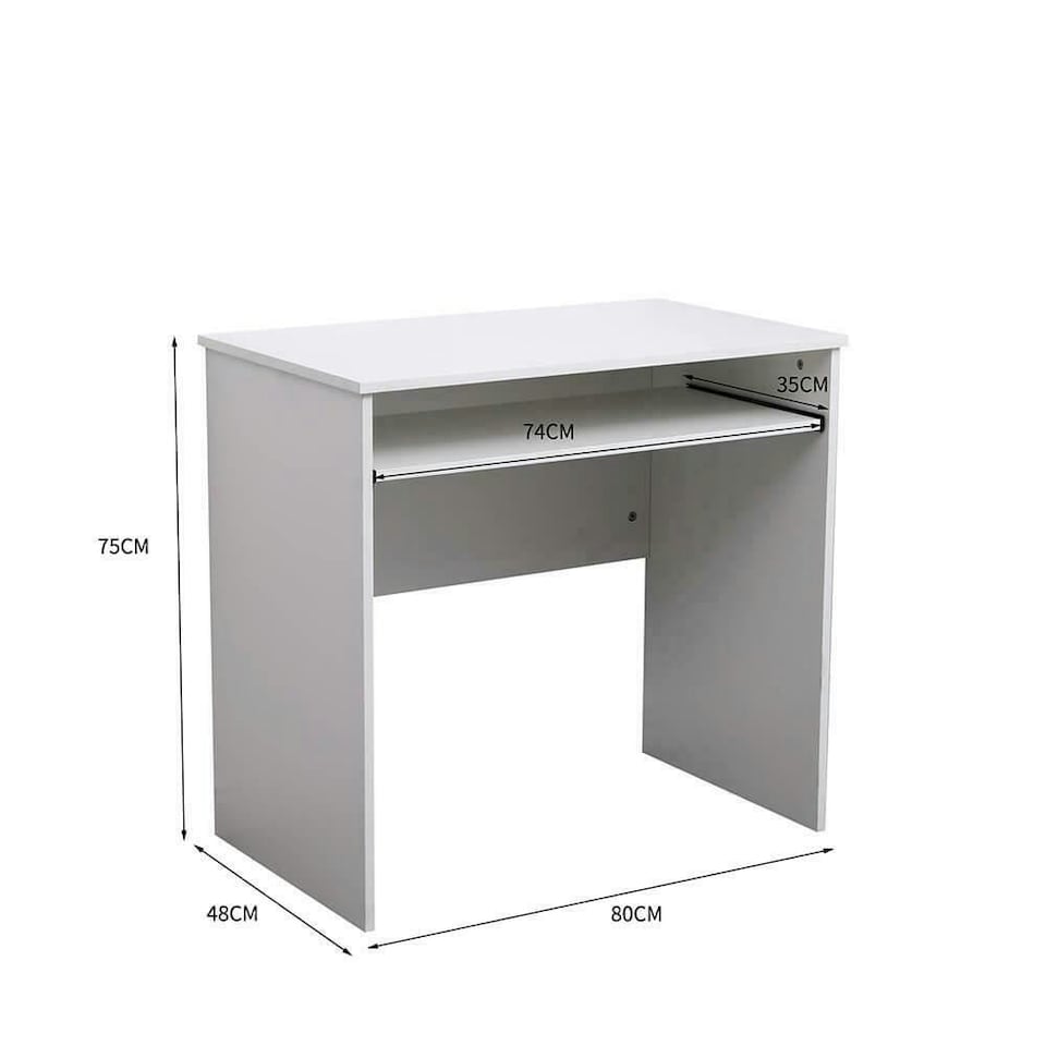 image 1 of Computer Desk PC Laptop Table Home Office Study Workstation White