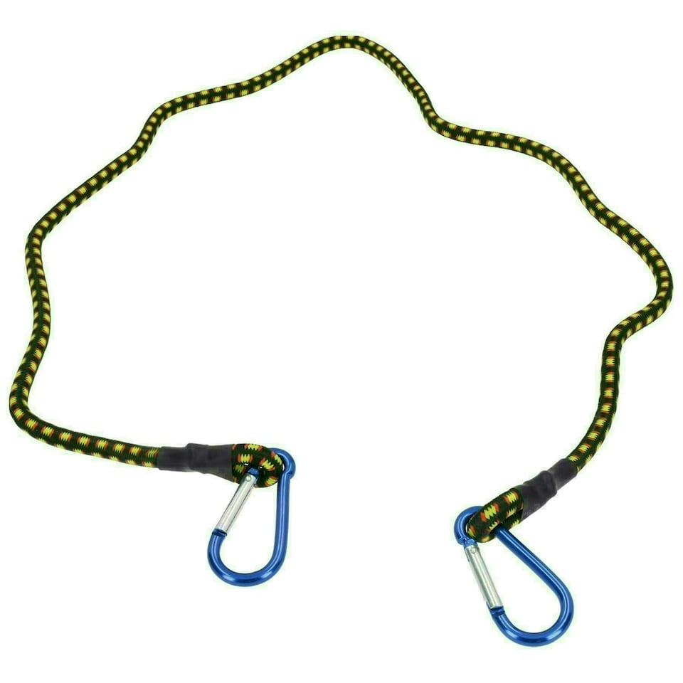 image 1 of 48" Bungee Strap with Aluminium Carabiners Hook Tie Down Fastener Holder 1pc