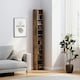 image 8 of HOMCOM 204 CD Storage Tower Tall Bookcase Bookshelf with Cubes Rustic Brown