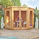 image 2 of Barclay High Spec Shiplap Summerhouse Garden Sun Room Approx 10 x 10 Feet Brown
