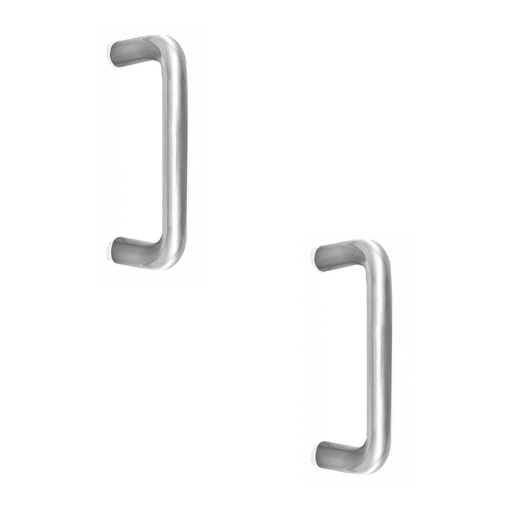 2 PACK Premium Stainless Steel 19mm D Shape Pull Handle - Satin Finish, 225mm Length - Door Handle