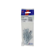 Forgefix Multi-purpose Pozi Screw Csk St Zp Forgepack - Multi Colour - 5.0 x 50mm ForgePack 20