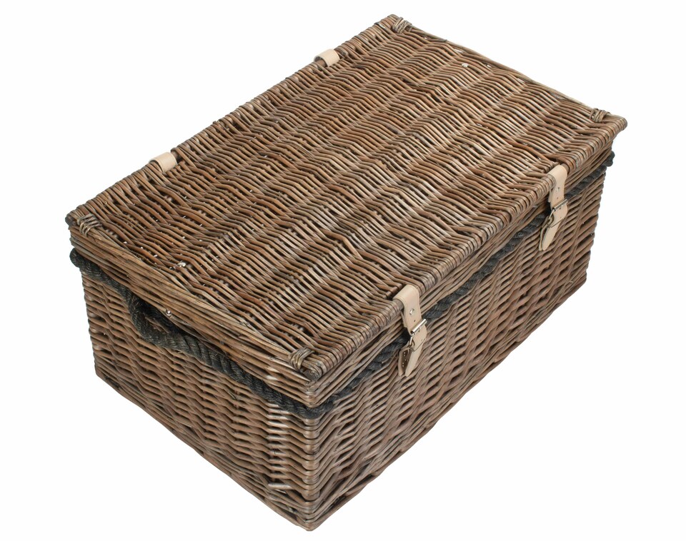 image 1 of Wicker 62cm Antique Wash Picnic Basket | Brown | Brown | One Size